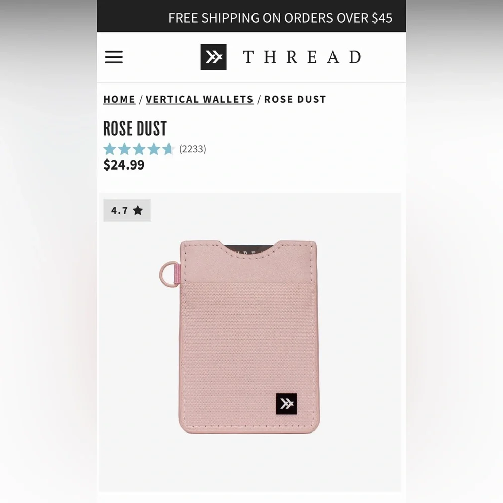 Thread | Vertical Wallets | Rose Dust - Picture 1 of 5
